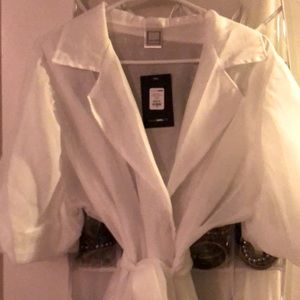 Sheer Organza Wrap Top